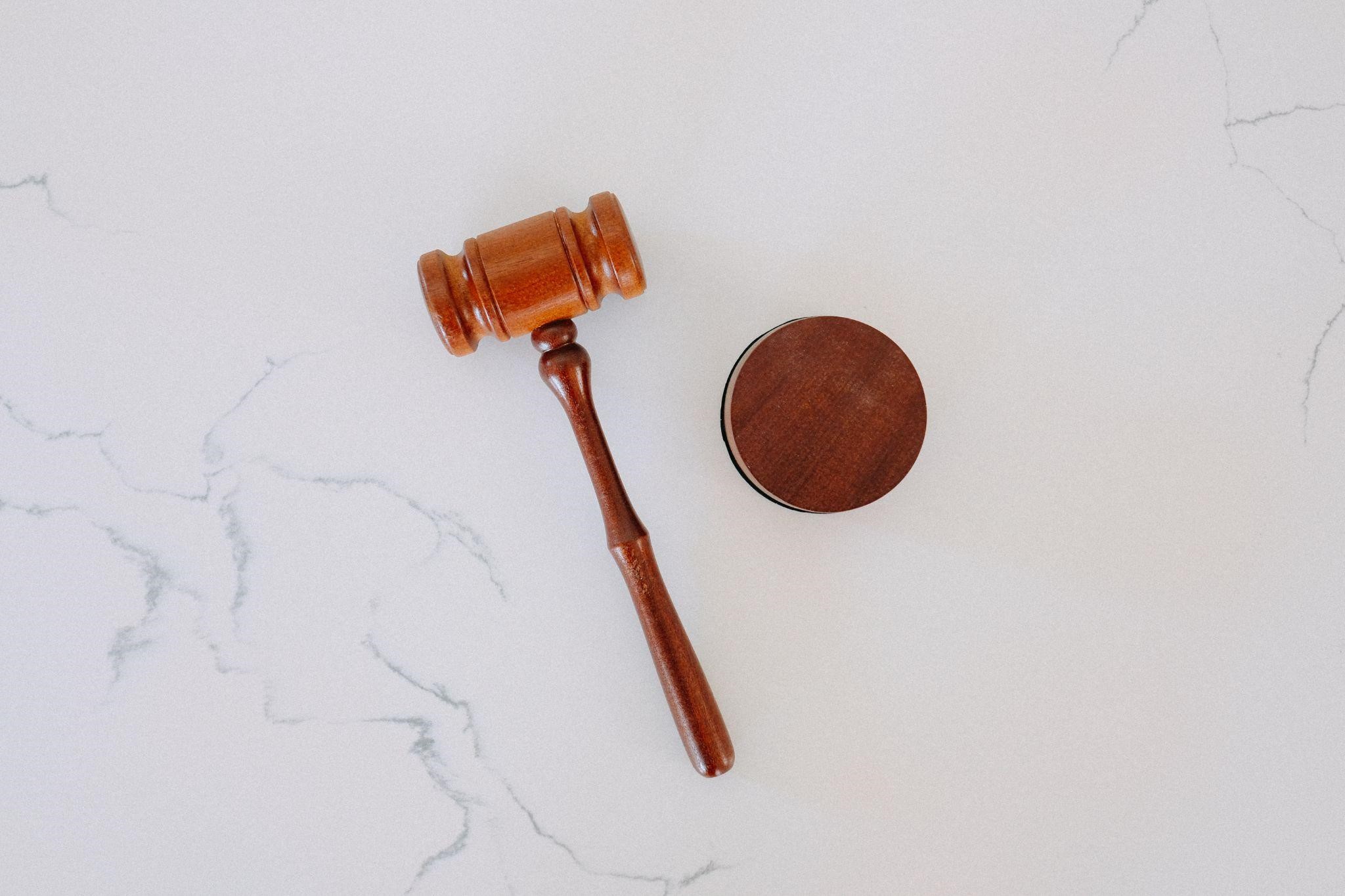 A gavel used in the Maryland family law court system on a child custody case
